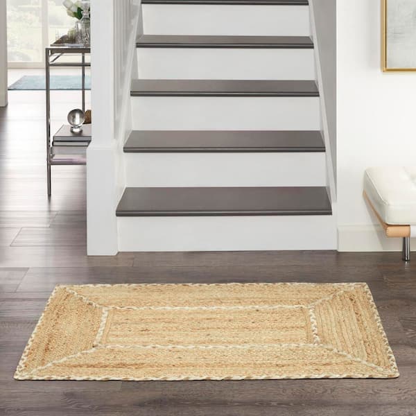 Terrazzo Jute Natural 2 ft. x 3 ft. Solid Contemporary Area Rug