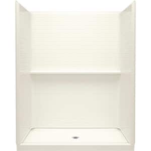 Traverse 60 in. W x 75 in. H 4-Piece Glue Up Alcove Shower Wall Surround in Biscuit