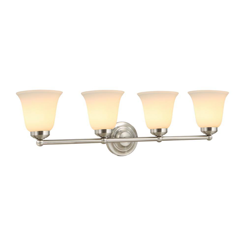 Aspen Creative Corporation 301/2 in. 4Light Satin Nickel Vanity Light