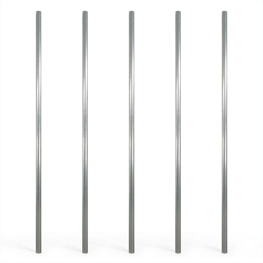 Silver Galvanized 2-3/8 in. x 2-3/8 in. x 8 ft. Steel Corner Chain Link Fence Terminal Post (5 pack) price history on PriceWatchPro