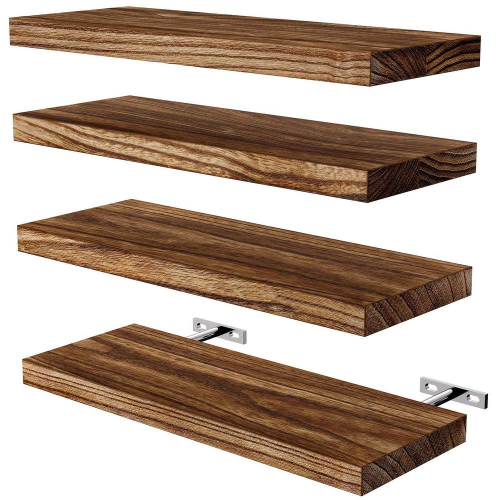 15.7 in. W x 5.9 in. D Brown Floating Shelves Decorative Wall Shelf for Liv