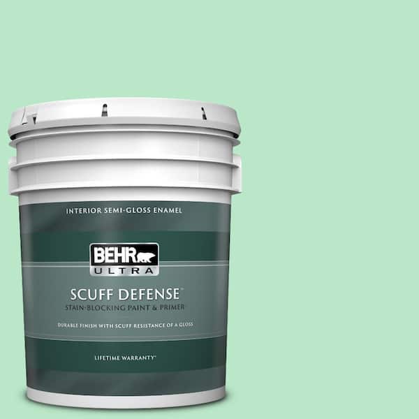 BEHR ULTRA 5 gal. #460A-3 Canton Jade Extra Durable Semi-Gloss Enamel Interior Paint & Primer