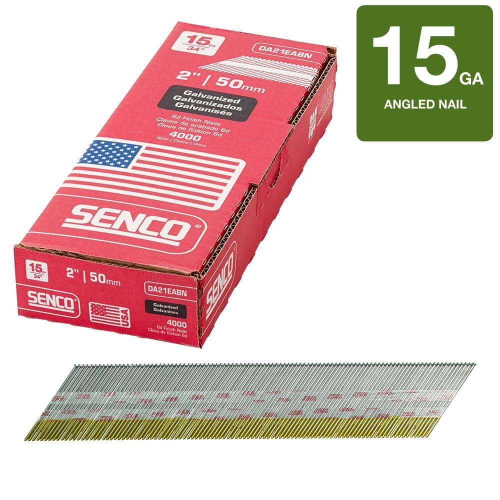 SENCO DA21EABN Collated Finish Nail 15 GA X 2 in 34 Deg Steel for sale online 