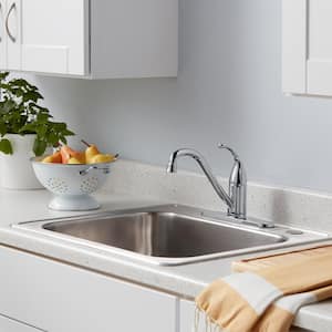 Builders Single-Handle Standard Kitchen Faucet in Polished Chrome