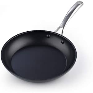 10.5 in. Hard Anodized Aluminum Nonstick Frying Pan in Black