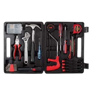 Household Hand Tool Set with Plastic Toolbox (65-Piece)