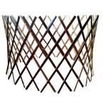 24 in. Black Bamboo Circular Fence Trellis