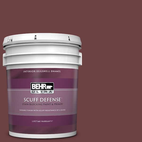 BEHR ULTRA 5 gal. #BIC-50 Deep Claret Extra Durable Eggshell Enamel Interior Paint & Primer