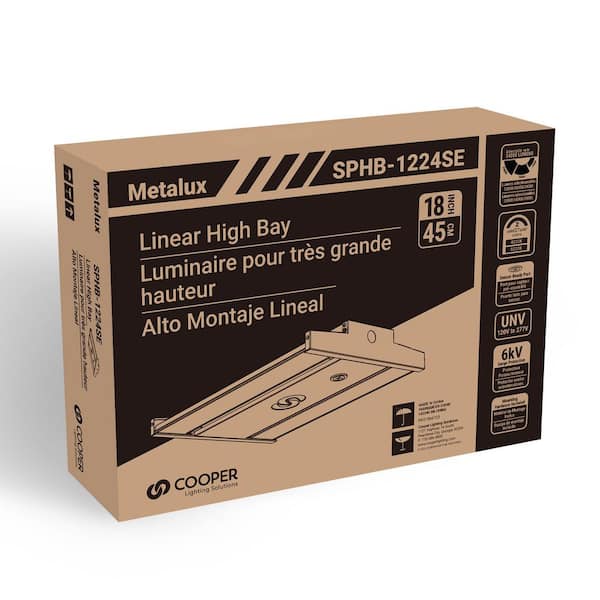 SPHB 1.5 ft. Selectable Lumens 12000/18000/24000, Integrated LED Dimmable White High Bay Light, 4000K