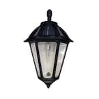 Polaris Sconce 1-Light Black Outdoor Integrated LED Solar Wall Lantern Sconce with GS Solar Bulb