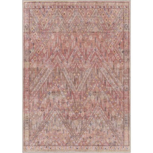 Ethnic Premium Chenille Living Room Carpets Area Rug Picnic Mat Maroon 5 x  7 Ft