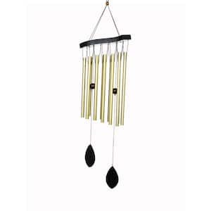 30 in. Golden Wind Chimes - Tone Symphony Wind Chimes with 12 Golden Copper Vein Tubes - Gift Decor for Home