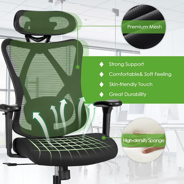 Costway Ergonomic High Back Mesh Office Chair w/Adjustable