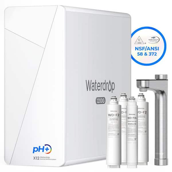 X12 Alkaline pH+RO System, NSF/ANSI 58 and 372 Certified, 11-Stage, Includes 3 WD-F2 and 1 WD-F1A Filters, 2-Year Supply