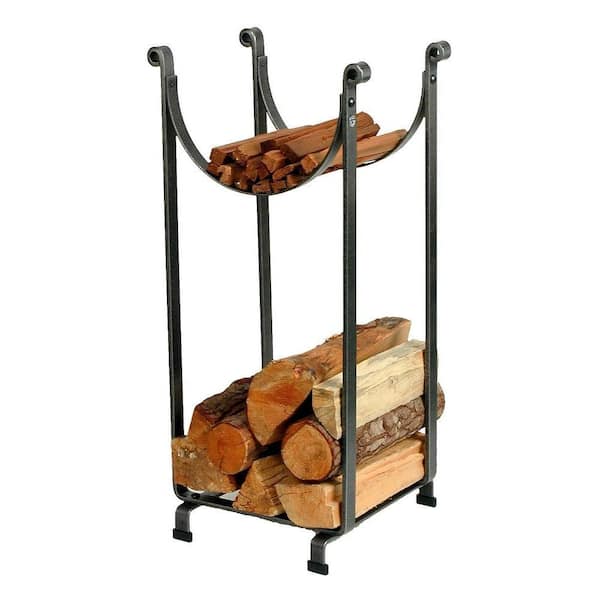 Handcrafted Sling Firewood Rack Hammered Steel