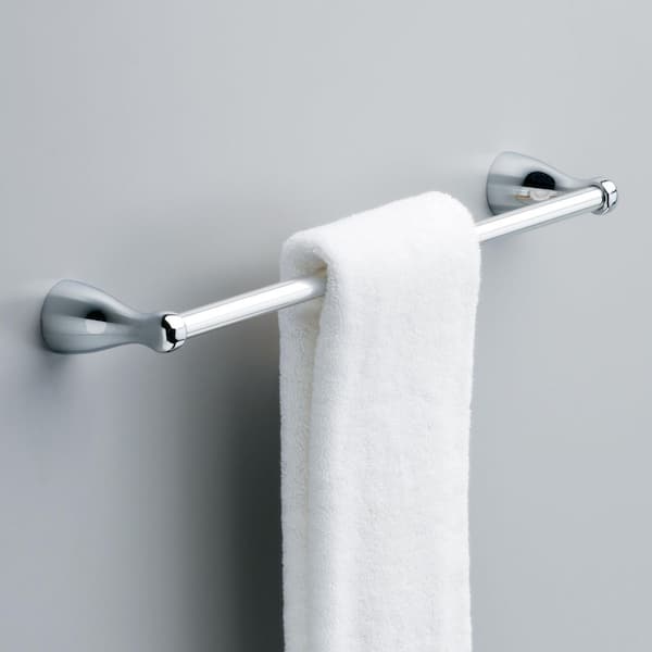Foundations 18 in. Wall Mount Towel Bar Bath Hardware Accessory in Polished Chrome
