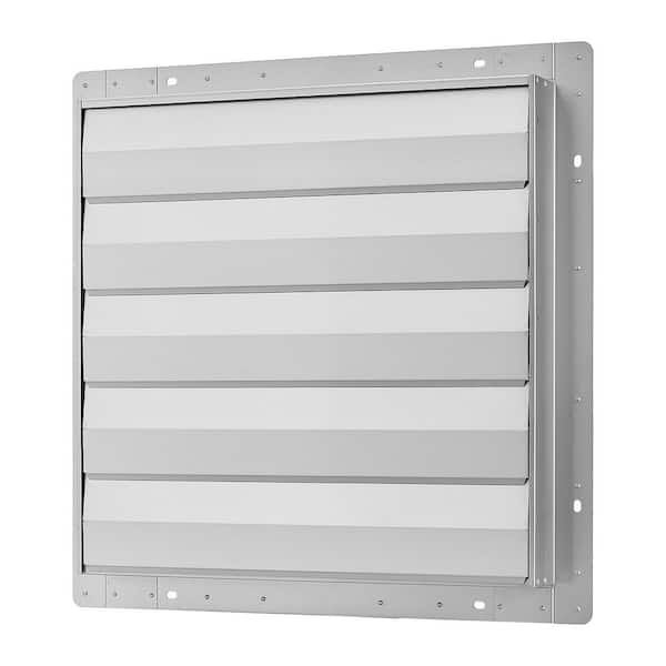 24 in. Wall‑Mount Shutter Exhaust Fan,Auto Louvers,Silver Steel Housing,Low‑Noise AC Motor,7030 CFM