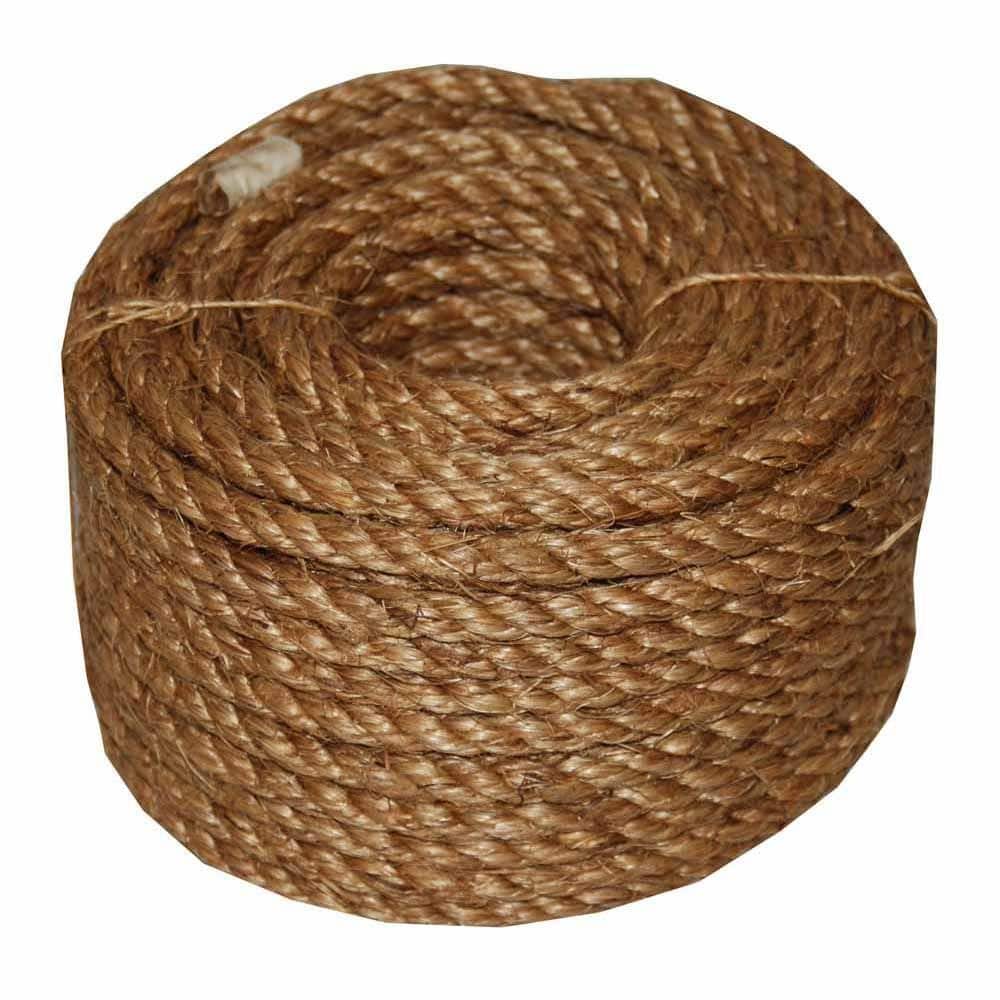 T.W. Evans Cordage 3/4 in. x 100 ft. 5 Star Manila Rope 26-066 - The Home  Depot