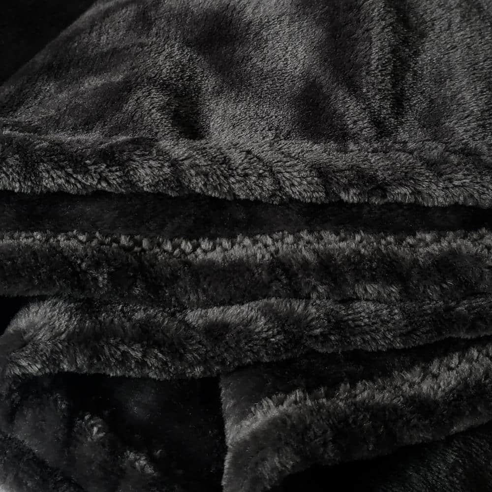 Black Silk Touch NCAA Men's Bath Robe with Embroidered Logo