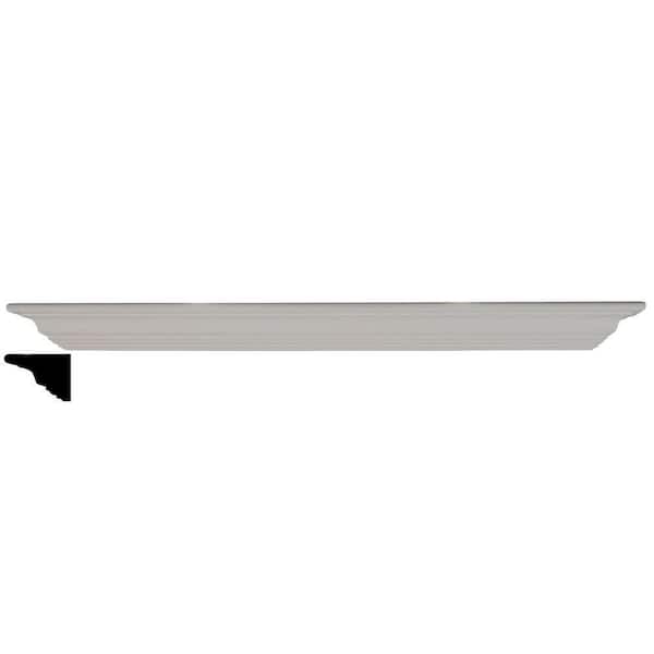 3-1/8 in. x 36 in. x 2-5/8 in. Polyurethane Mini Classic Shelf