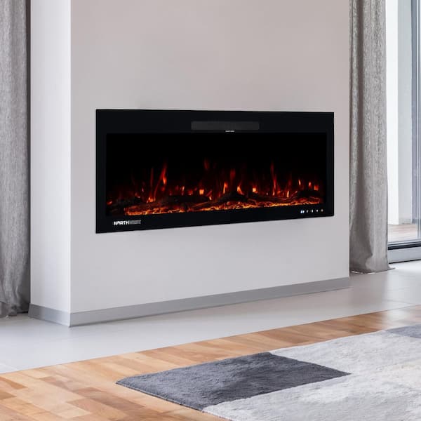 Northwest 42 L x W Wall Mount Electric Fireplace with
