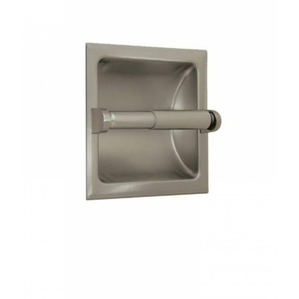 5.125-in. x 7.62-in. Toilet Paper Roll Holder Satin Nickel Stainless Steel 