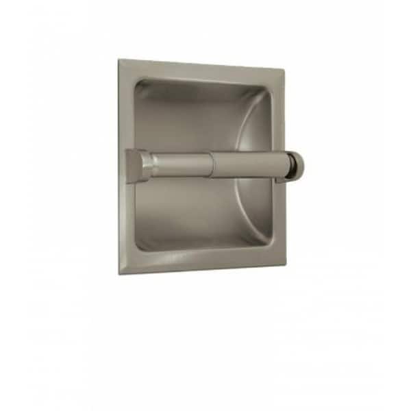 Unbranded 5.125-in. x 7.62-in. Toilet Paper Roll Holder Satin Nickel Stainless Steel 16GS-34938