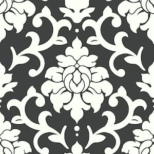 Black Damask Peel and Stick Wallpaper (Covers 28.18 sq. ft.)