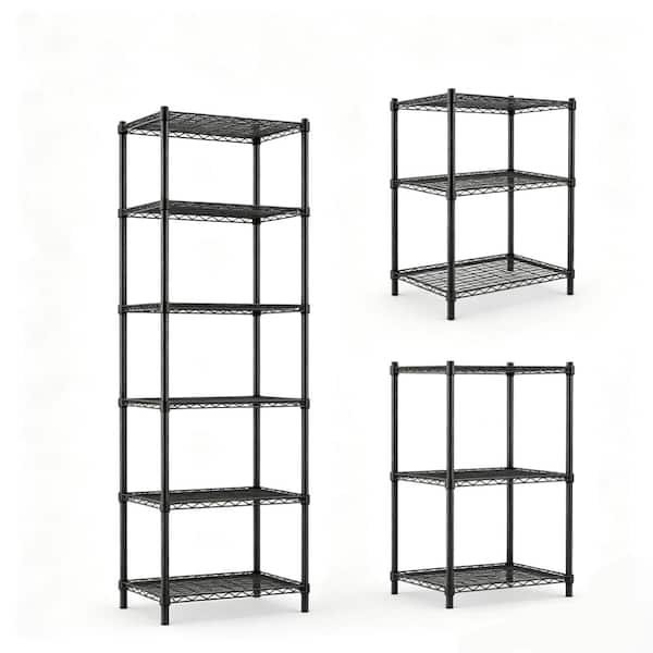 Heavy‑Duty 6‑Tier Steel Wire Shelving Unit,73.2"H,1200‑lb Capacity for Garage and Pantry Organization