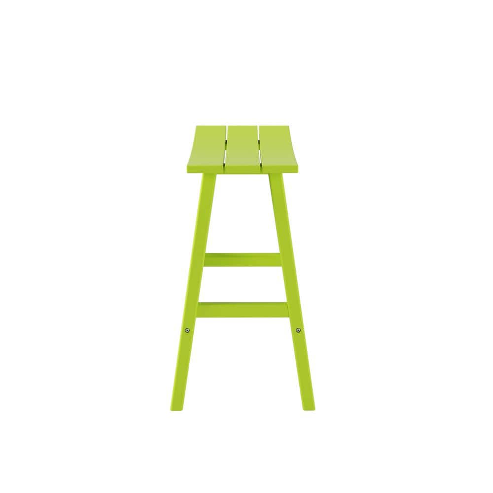All-Weather Lime 29" Outdoor Bar Stool with Saddle Seat