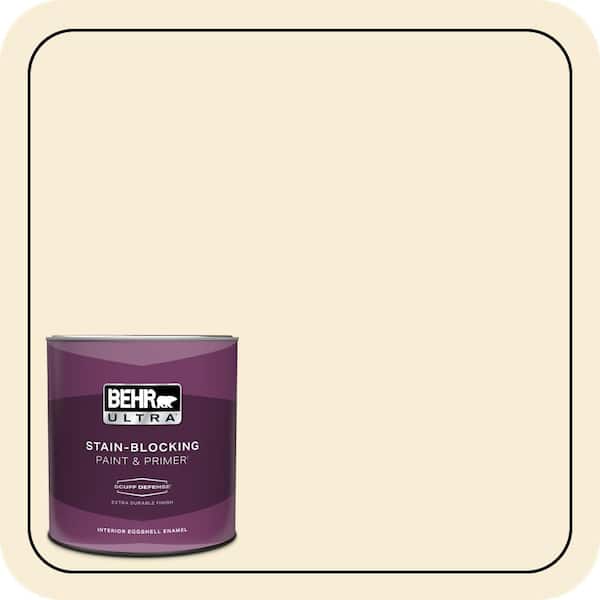 BEHR ULTRA 1 qt. #380E-1 Mist Yellow Extra Durable Eggshell Enamel Interior Paint & Primer