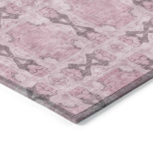 Chantille ACN564 Pink 1 ft. 8 in. x 2 ft. 6 in. Machine Washable Indoor/Outdoor Geometric Area Rug