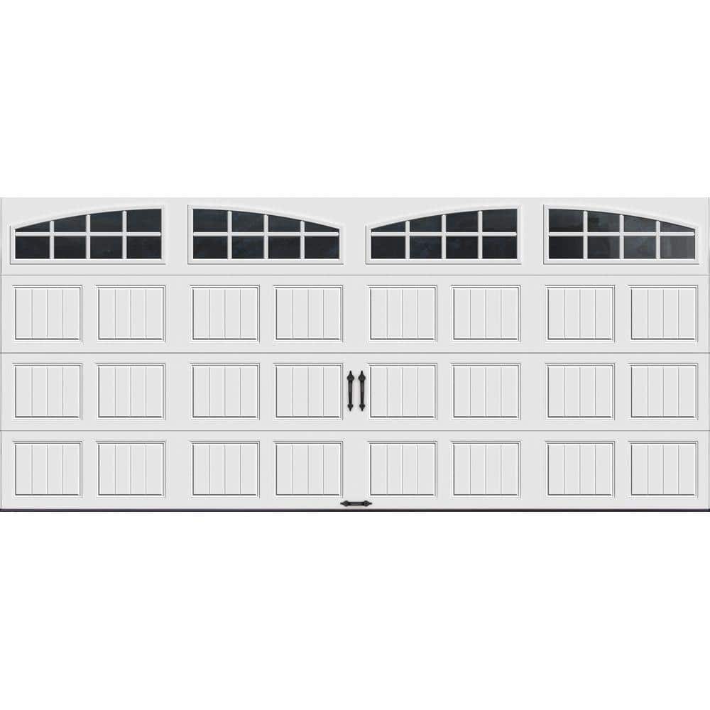Gallery Steel Short Panel 16 ft x 7 ft Insulated 18.4 R-Value  White Garage