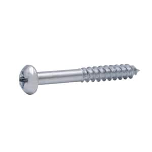 #7 x 1-1/4 in. Phillips Round Head Zinc Plated Wood Screw (6-Pack)