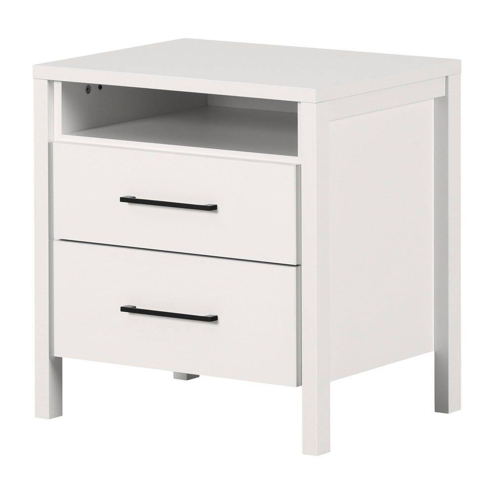 Gravity Pure White 21.75 in. Nightstand