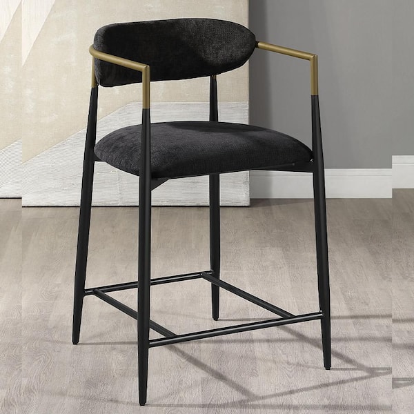 Acme Furniture Jaramillo Black Chenille and Black Finish Chenille Accent Chair (Set of 2)