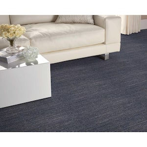 Hypnotic Indigo Custom Area Rug with Pad