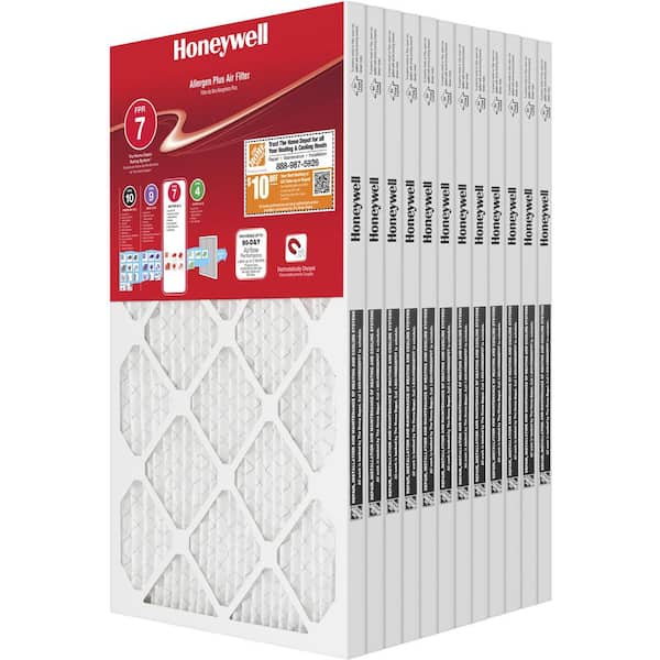 Honeywell 16 x 24 x 1 Allergen Plus Pleated MERV 11 - FPR 7 Air Filter (12-pack)