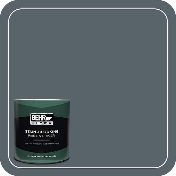BEHR ULTRA 1 qt. #N490-6 Calligraphy Semi-Gloss Enamel Exterior Paint & Primer