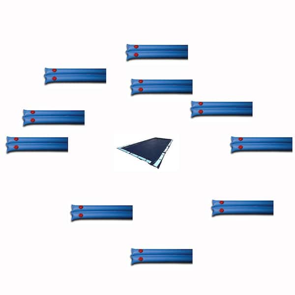 Swimline Swimming Pool 1 ft. x 10 ft. Cover Tube (10-Pack) and 20 ft. x 40 ft. In Ground Winter Swimming Pool Cover