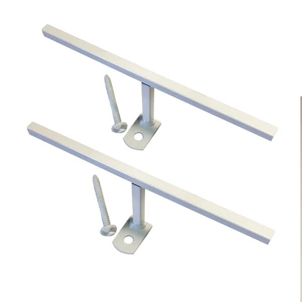 Grisham Window Bar T-Bracket Connectors, White (2-Pack)