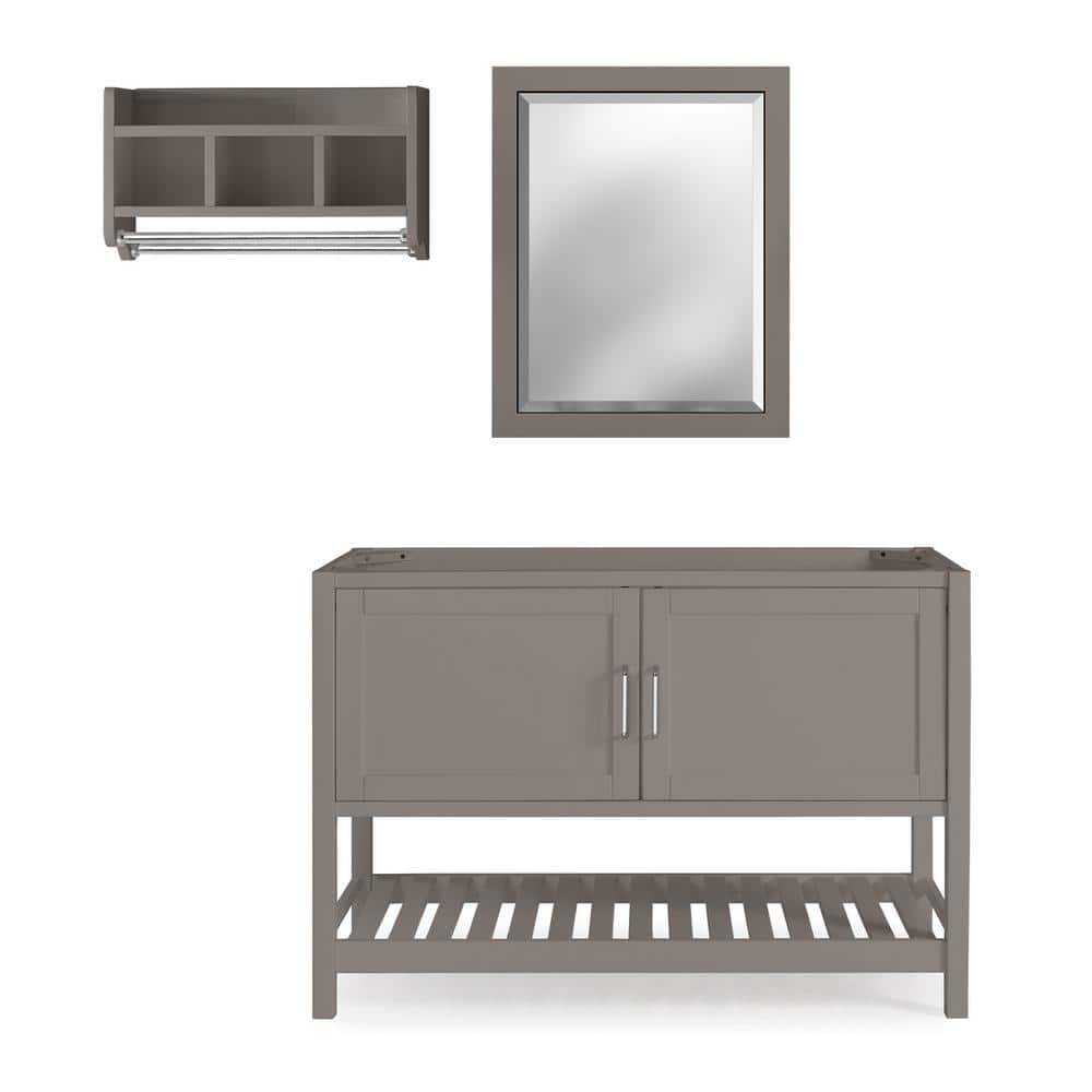 Bennet 3-Piece Bathroom Vanity Set with 48 in. W Vanity, 30 in. L Mirror an