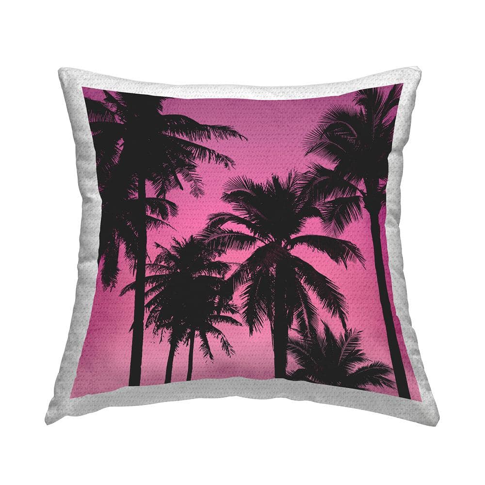 Palm Trees on Pink Pink Square Outdoor Throw Pillow price history on PriceWatchPro