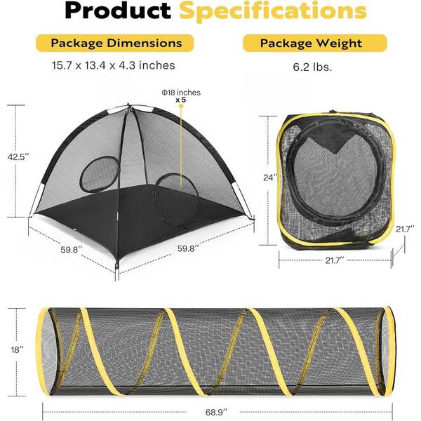 VIVOHOME Outdoor Cat Enclosures 3-in-1 Portable Catio with Cat