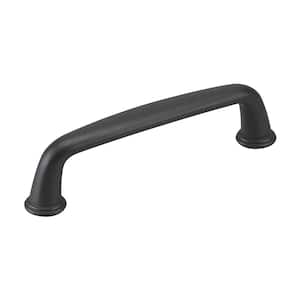 Nantes Collection 3 3/4 in. (96 mm) Matte Black Traditional Round Cabinet Bar Pull