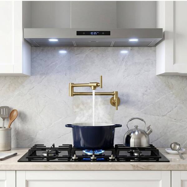 ANZZI Ola Series Brushed Gold 22 in. H Touchless Pull-Down Sprayer