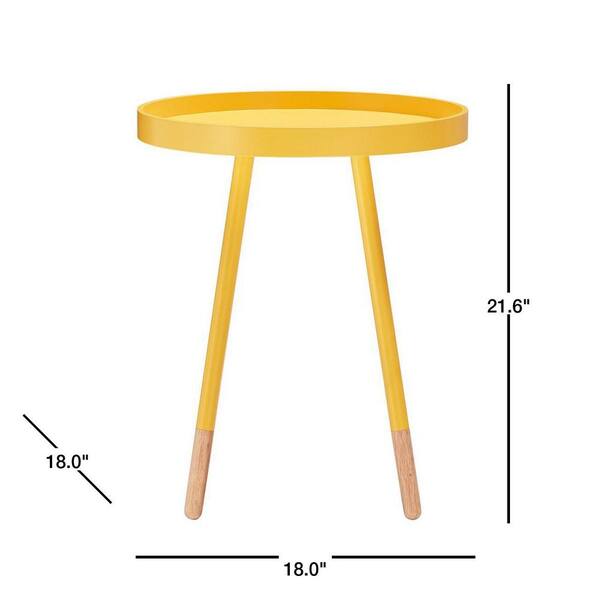 HomeSullivan Hanna Yellow Tray Side Table 40701 04Y