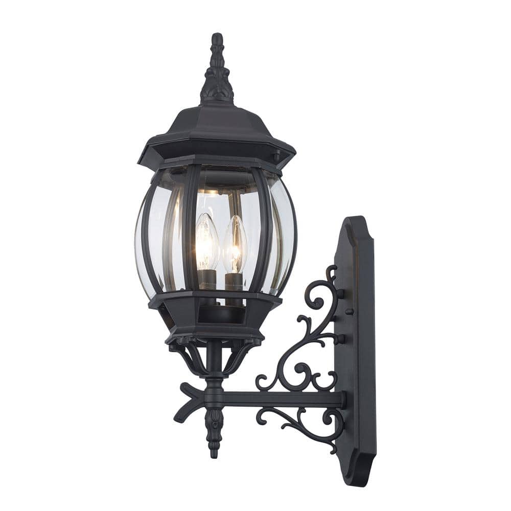Francisco 25" Black Direct Wired Outdoor Wall Lantern