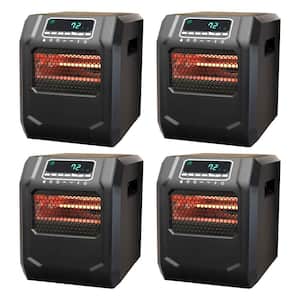 4-Element Quartz Infrared Electric Large Room Space Heater (4 Pack)