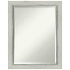 Medium Rectangle Flair Silver Beveled Glass Modern Mirror (28 in. H x 22 in. W)
